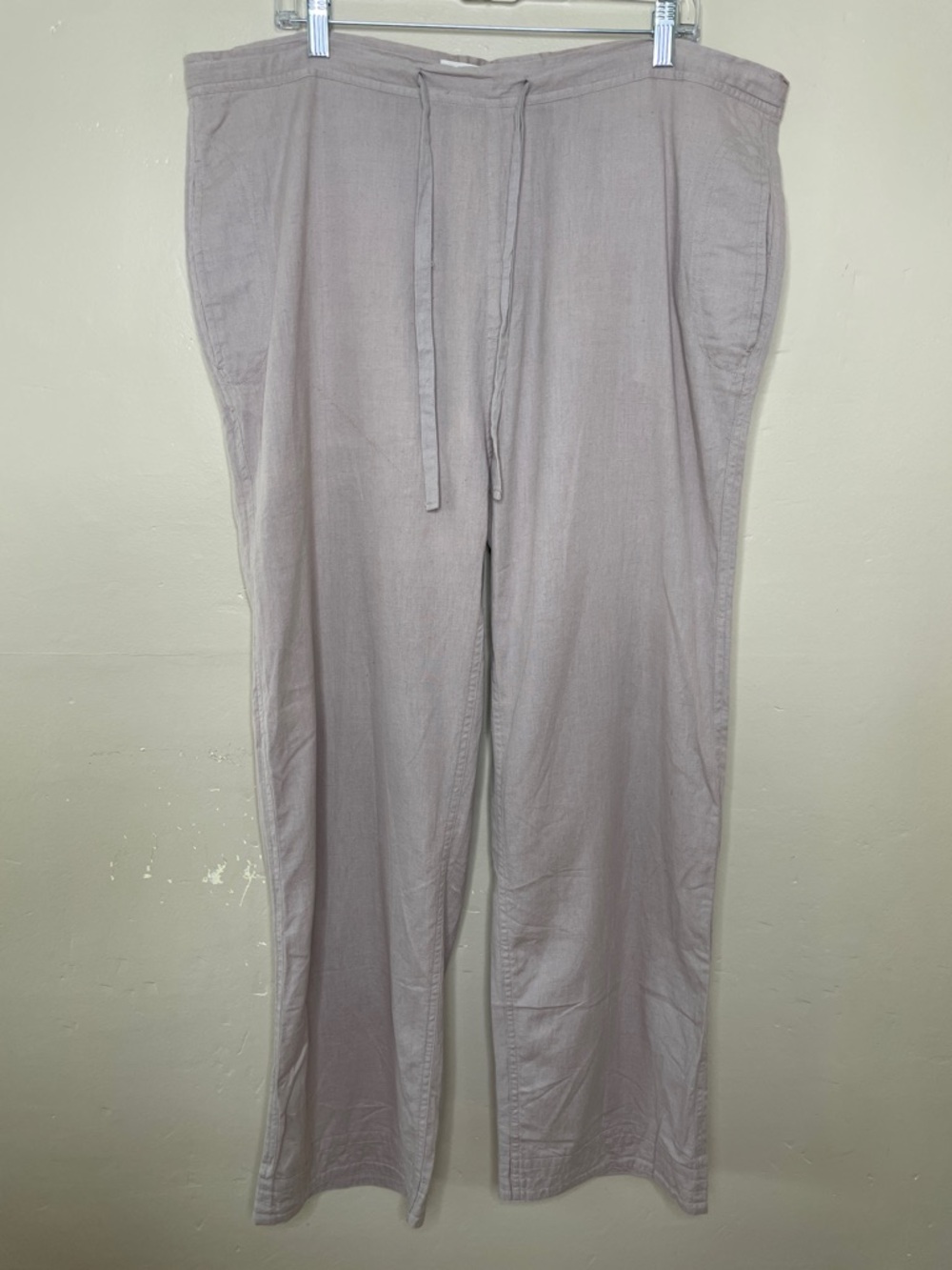 SURFMENTALITY Men’s Khaki Linen Drawstring Coastal Pants XL (Read Description)